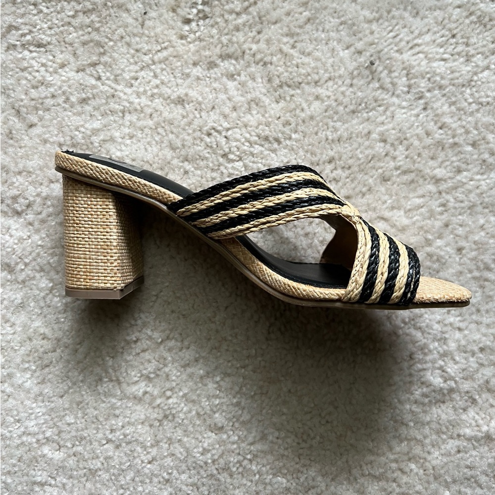 NEW Dolce Vita Woven Black and Tan Sandal
